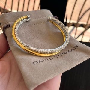 NWB David Yurman crossover bracelet with 18k gold and silver
